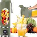 EASYSPEED Portable Blender Electric USB-C, 500ML Personal Juicer for Shakes and Smoothies, 12 Blades, 1500mAh Rechargeable, BPA Free, 18oz Small Blender with Leakproof Lid & Sip Spout, Mixing, Compact