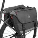 Bike Panniers, Waterproof Panniers Bike Bags for Rear Rack 25L-35L Expandable Large Bicycle Saddle Bag with Reflective Strips, Double Panniers Storage Cargo Bag for Cycling Traveling Commuting, Black