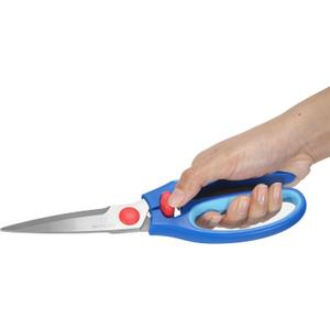 Remedic Spring-Loaded Easy-Cut Scissors – Arthritis-Friendly Soft Grip, Ultra Sharp Stainless Steel Blades,Effortless Cutting for Weak Hands – Ideal for Seniors, Cutting Food,Cardboard & Blister Packs