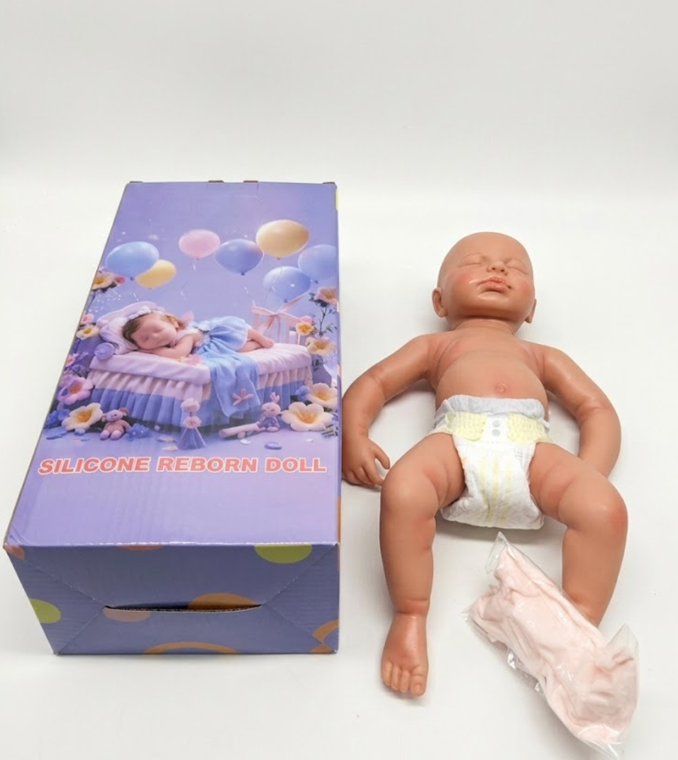 Realistic Reborn Baby Doll, 17.5 Inch Silicone Baby