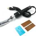 Digital Display Electric Mini Iron for Craft Leather Repair Shoes Bag Crease Removal Vinyl Heat Transfer Doll Clothes Ironing, 50-350 Adjustable, with High Temp Tape Black