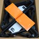 Amazon Basics Plastic Clothes Hangers, Adult Size, Black, Pack of 50