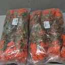 2 x Lnoicy Artificial Fall Mums 12 Bundles Eucalyptus Fake Flowers for Planter,Fake Morning Glory for Halloween Home/Porch/Garden Decoration (Fall Orange)
