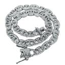 Hip Hop Iced 12mm 18" Miami Cuban Box Lock Choker Chain Necklace