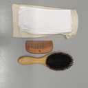 Belula 100% Boar Bristle Hair Brush Set (Medium). Soft Natural Bristles for Thin and Fine Hair. Restore Shine And Texture. Wooden Comb, Travel Bag and Spa Headband Included!