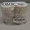 Towenm 4 Rolls 76 Feet Pearls String Garland, Faux Pearl Beads Roll Strand for Crafts, Artificial Pearls Chain Trim for Wedding Party Flower Valentine Christmas Decoration, 4mm 6mm 8mm 8+3mm, Ivory