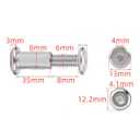 NACX 5/16"(8mm) Screw Post, Male M6 x 35mm Binding Bolts Fastener, 304 Stainless Steel, 10Sets