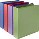 Amazon Basics 3 Ring 2 inch Binder, Round Rings, Assorted Colors, 4 Pack