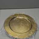 6 Pack 13'' Gold Dinner Charger Plates Set, Reusable Stainless Steel Round Plate Chargers Bulk for Easter Elegantes Party Wedding