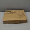 JANSNIMEN Double Layer Bread Box for Kitchen Countertop, Large Breadbox Bread Container Storage with Acrylic Door, Wooden Farmhouse Bread Holder (Black, Medium)