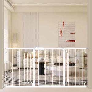 ALLAIBB Extra Wide Pressure Mount Baby Gate Auto Close Metal Child Dog Pet Safety Gates with Walk Through for Stairs,Doorways,Kitchen and Living Room (62.02-66.93"/158-170cm)