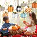 2 x Whaline 36Pcs Pumpkin Hanging Swirls Decoration Kit 9 Designs Fall Hanging Streamers with Pumpkin Cutout Cardboard Ornament Ceiling Spirals for Autumn Thanksgiving Home Party Decor
