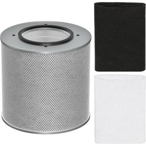 HM400 True HEPA Air Filter Replacement Compatible with Austin Healthmate FR400, HM400, HM402, HM405, HM410, HM450 Air Cleaner Purifier, 1 HEPA Filter + 2 Pre-Filters