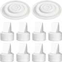 PumpMom-us Breast Pump Parts, 8 Duckbill Valves and 2 Silicone Membrane for Spectra S2, S1 and 9 Plus Breastpumps, Compatible with Spectra Valves and Silicone Diaphragm