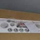 SineRise 5-Light Brushed Nickel Vanity Light with 3 Color Modes (3000K/4000K/6000K), Eye Protection LED Bathroom Light Fixture, Dimmable Modern Wall Light Over Mirror with Clear Glass Shade