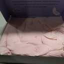 Ruffle Cotton Knitted Baby Blanket,Pink, Soft Pointelle, 40 x 31 in