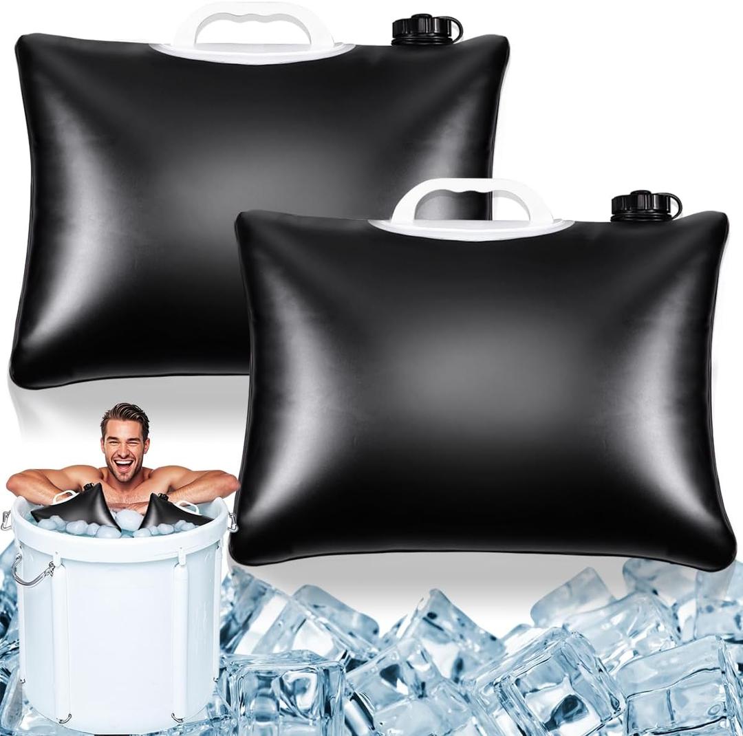 Palksky Extra Large Ice Bath Bag Water Chiller, Big Ice Block/Cube Molds for Cold Plunge, Upgraded Anti-Breakage Water Bag (2 Pack)
