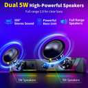 Computer Speakers, 2 in 1 PC Speaker , Gaming Speakers for PC Computer Laptop Desktop Monitor, RGB Speakers with Touch Sensitive Lighting, USB Powered 3.5mm AuxPackage Only Two Speaker, No Soundbar