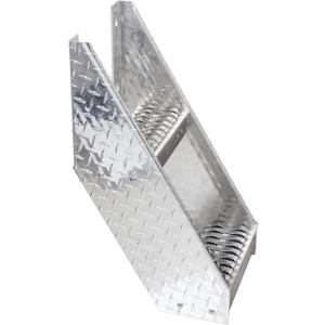 12 inch Wide Frame Step,Diamond Pattern Deck Wall,for Class 8 Trucks Silver