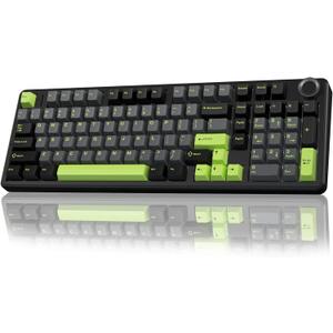 AULA F99 Pro Wireless Mechanical Keyboard with Knob, Creamy Sound, Tri-Mode BT5.0/ USB-C/ 2.4GHz Hot Swappable Keyboard, Gasket Structure, RGB Backlit Computer Gaming Keyboards