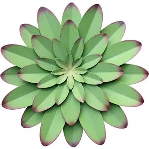 AHYS Metal Flowers Wall Decor Indoor Outdoor Metal Wall Art for Farmhouse Home Living Room Bedroom Bathroom Garden Decor  12 Inch - Green