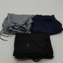 Neer 3 Pack Women's Sweatpants with Pockets, High Waisted Casual Yoga Pants Cozy Lounge Drawstring Loose Wide Leg Jogger (Large, Black, Navy Blue, Light Gray)