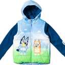 Bluey Bingo Zip Up Vest 2fer Jacket Toddler to Little Kid (Blue)