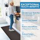 Deconovo Kitchen Mats for Floor, Kitchen Mat and Rugs Cushioned Anti-Fatigue,17.3"x 28", Black, Waterproof, Non Slip, Easy-Clean, Long-Lasting and Comfort at Home, Office, Garage