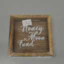 Juvale Honeymoon Fund Box Wedding Decorations for Reception - 7 x 7 Inch Wooden Rustic Wedding Card Box