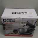 Kitchen in the box Stand Mixer,3.2Qt Small Electric Food Mixer,6 Speeds Portable Lightweight Kitchen Mixer for Daily Use with Egg Whisk,Dough Hook,Flat Beater (Black)