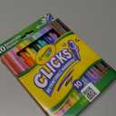 Crayola Clicks Retractable Tip Markers (10ct), Washable Cone Tip Art Marker Set, Easter Basket Stuffer Essentials, Easter Craft Supplies for Coloring Books, Ages 3+ (Classic)