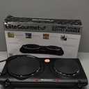 Elite Gourmet EDB-302BF Countertop Double Cast Iron Burner, 1500 Watts Electric Hot Plate, Temperature Controls, Power Indicator Lights, Easy to Clean, Black