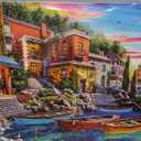 Educa - Sunset in Como - 3000 Piece Jigsaw Puzzle - Puzzle Glue Included - Completed Image Measures 47.25" x 33.5" - Ages 14+ (19052)