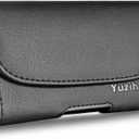 Belt Holster Pouch for iPhone 5 5S 5C SE 4 inch Phone Premium Leather Fit with Thick Dual Layer Defender Case Armor Battery Case On