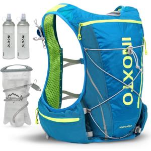 INOXTO Hydration Vest Backpack,Lightweight Water Running Vest Pack with 1.5L Water Bladder Bag Daypack for Hiking Trail Running Cycling Race Marathon for Women Men