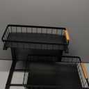 LPNPMFumela Under Sink Organizer, 2-Tier Slide-Out Cabinet Organizer Shelf, Height Adjustable Metal Pull-Out Storage Rack with Wood Handle for Kitchen & Bathroom Cabinets (Black)
W0625449