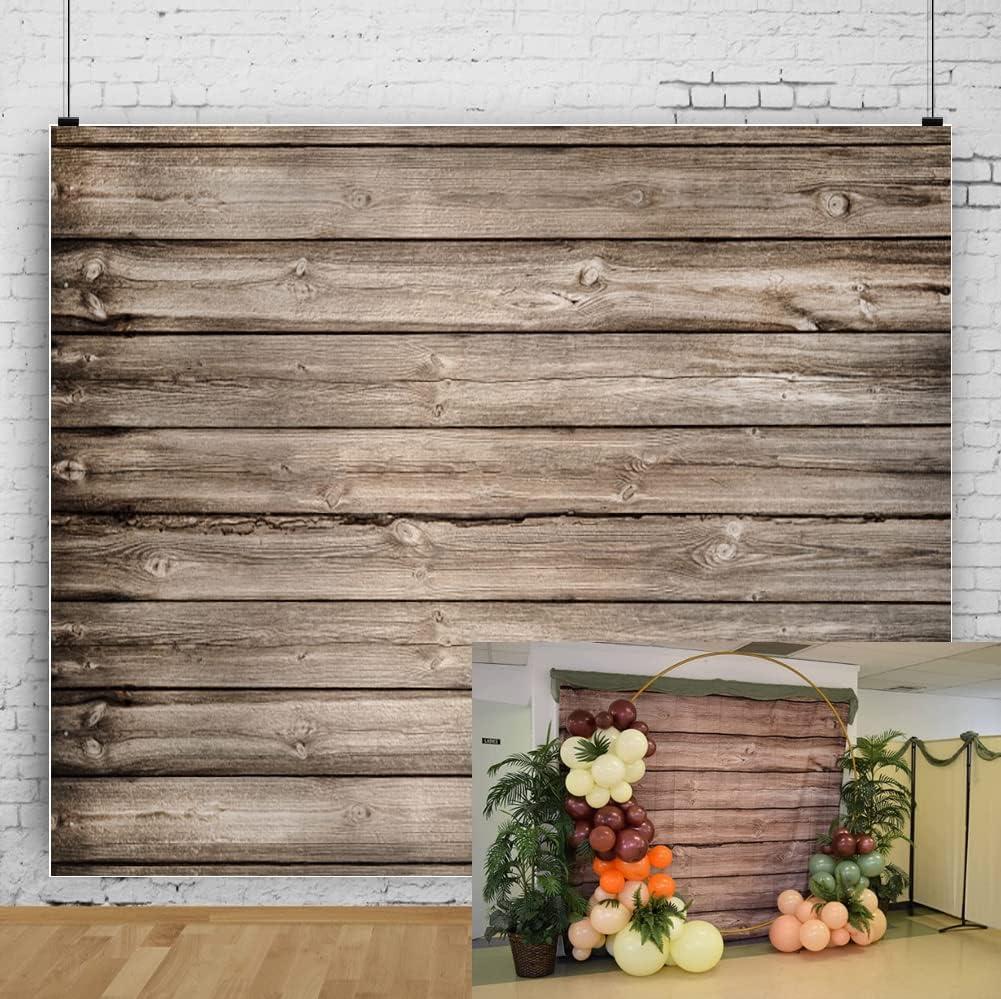Rustic Wood Backdrop for Party 10x8ft Wood Backdrops for Photography Wooden Birthday Baby Shower Background Country Wooden Wall Photos