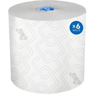 Scott Professional Pro High-Capacity Hard Roll Paper Towels, Bulk (53925), Hardwound, Elevated Design, Absorbency Pockets, for ScottBrand Blue Core Dispensers (6 Rolls at 700' Each, 4,200'/Case)
