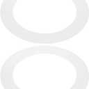 PATIKIL 4.5" ID 6.3" OD Plastic Trim Ring, 2 Pcs Ceiling Light Goof Rings Matte Circular Light Cover Lighting Fixture for Ceiling Wall Recessed Can Downlights, Translucent Matte White