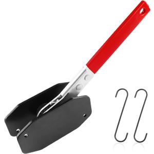 1PC Brake Caliper Compression Tool+2PCS Caliper Hanger,360 Swing Brake Caliper Tool for Brake Pad Replacement, Heavy Caliper Piston Compressor Tool Car Tools for Vehicles (+2 Caliper Hangers/Red)