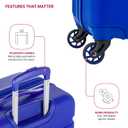 SwissGear 7366 Signature Hardside Expandable Luggage with Spinner Wheels, TSA Lock, Cobalt, Checked-Medium 23-Inch