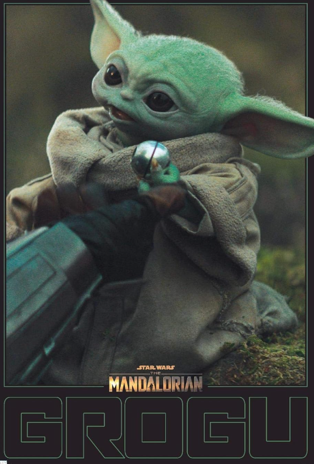 Star Wars The Mandalorian season 2 Grogu, 22.375"x34"