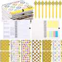 Sayglossy 72 Pcs Inspirational Notebook with Smile Face Pen and Sticky Note, Bulk Back to School Gifts from Teacher, Positive Affirmation Gifts for Student, Coworkers, Team(Weekly Planner Journal)