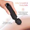 Yarosi Micro Personal Massage Device Smallest and Strongest Cordless Handheld Massager - Powerful - Best for Travel - Magic Stress Away - Perfect on Back Legs Hand Pains and Sports Recovery (Black)