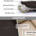 Easy-Going 100% Waterproof Dog Bed Cover Reversible Leak Proof Couch Cover Washable Sofa Cover Furniture Protector Blanket for Pets Kids Children Dog Cat (102x90 Inch, Chocolate/Beige)