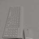 Wireless Keyboard and Mouse Combo, Compact Quiet Wireless Keyboard and Mouse Set 2.4G Ultra-Thin Sleek Design for Windows, Computer, Desktop, PC, Notebook, Laptop-White