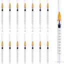 100 Pack 1ml/cc Lab Syringes Luer Lock with 25Ga 1 Inch(25mm) Needle, Disposable Individually Wrapped for Scientific Labs, Feeding Small Animals, Dispensing, Applicator, Watering