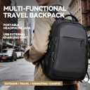 Travel Laptop Backpack, Waterproof 15.6 Inch Computer Work Lightweight Packback Bag for Men Women College Gift, Black (Black), Medium