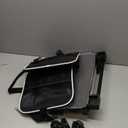 Cat Dog Carrier with Wheels Rolling Pet Carrier with Telescopic Handle, Shoulder Strap and Pet Bowl, Black