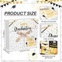 Graduation Advent Calendar 2026 Graduation Countdown Gift Box Empty Grad Paper Advent Calendar to Fill DIY Grad Surprise Filled Box for Him High School College, Gift Not Included(Black Gold)